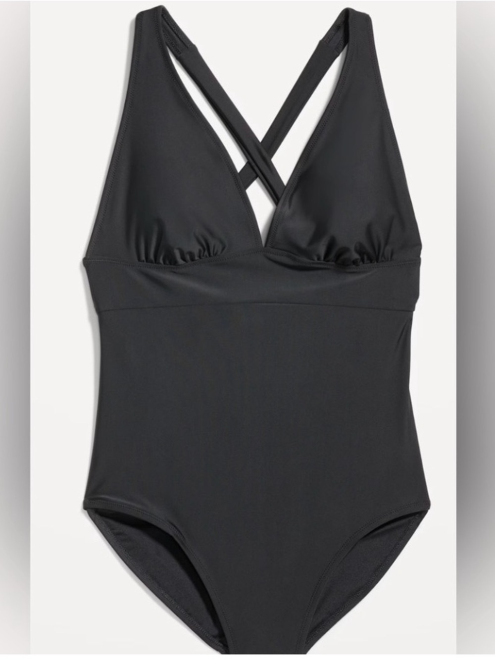 Deep V-Neck One-Piece Swimsuit - Old Navy - 4x - Black Jack NWT